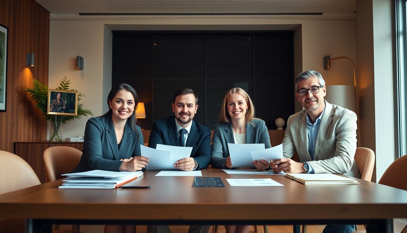 Business agreement signing